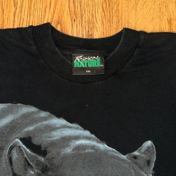 Vtg BLACK CAT Double Sided Print Tee Men’s 2XL Puma Panther Jordan 4 - Picture 4 of 5